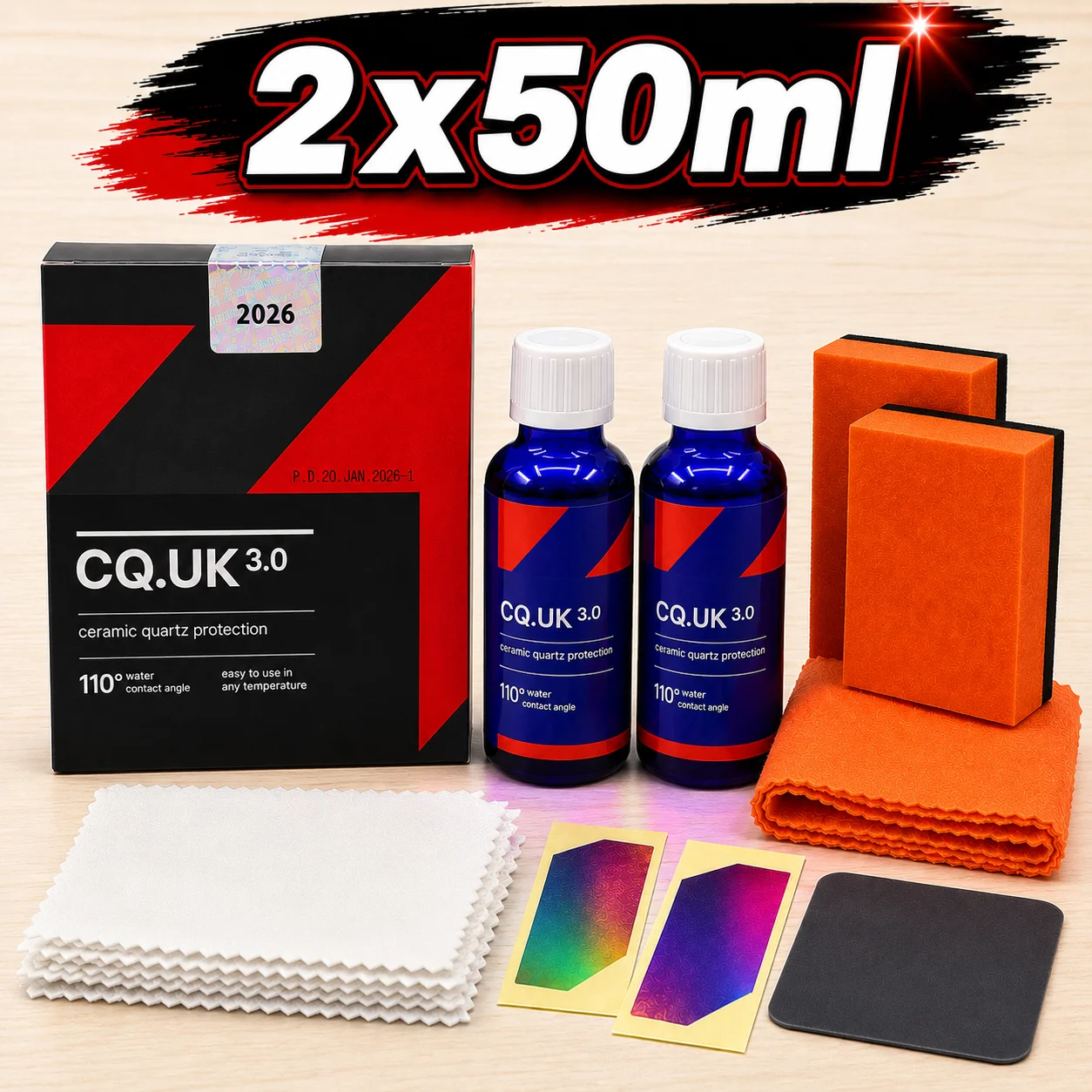 2026 CQUARTZ UK 3.0-Ceramic Coating for Cars Quartz Based Nanotechnology Bonds To Paint Glass Metal and Plastic