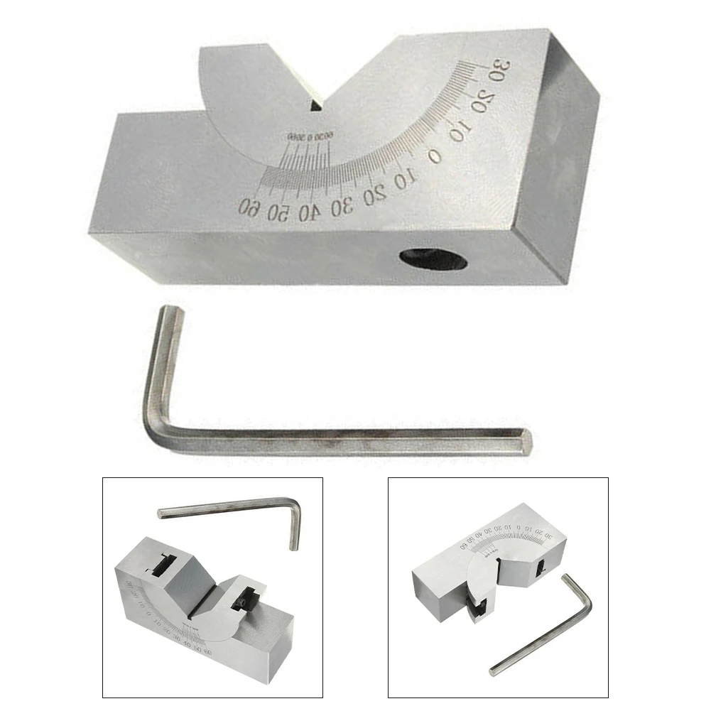 1 st Verstelbare Hoek Blok V-Block Frezen Setup 60 Graden Hoekmeter KP25 Tool Precisie Gereedschap Vervanging Accessoires