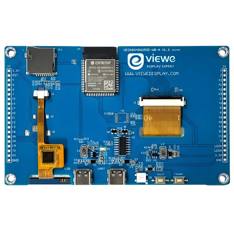 Płytka rozwojowa ESP32 S3 z 4,3-calowym ekranem dotykowym LCD, wyświetlacz 4,3 cala 800×480 N16R8 — zdjęcie produktu 6