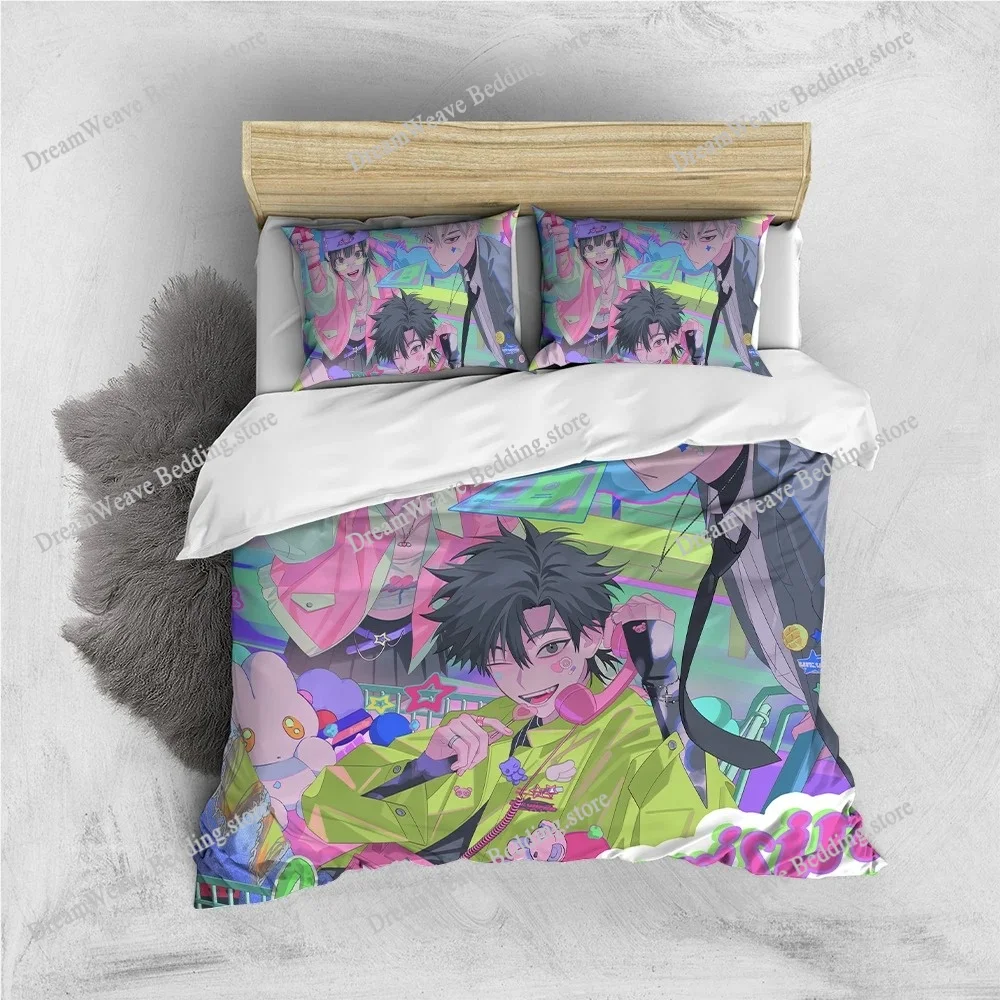 

Cartoon Link Click Duvet Cover Set Home Style Bedding Soft Laundry Cotton Bed Student Dormitory Gift