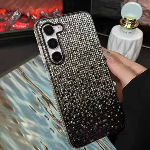 Rhinestone Phone Case For Samsung Galaxy S25 S24 Ultra S23 S22 S21 Plus Back Cover