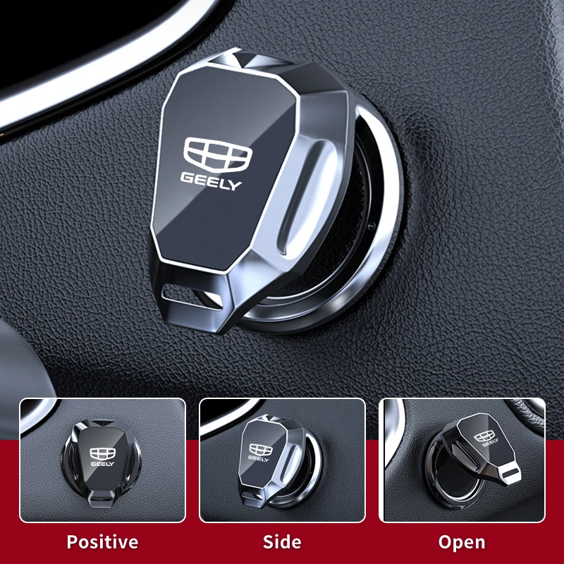 Car One Click Start Button Protective Cover Auto Interior Accessories For Geely Emgrand X7 EC7 Atlas Boyue GC6 LC EC8 CK2