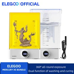 ELEGOO-MERistro Y XS BUNDLE Lavage et durcissement avec station de lavage séparée pour les grandes impressions en résine 3D, compatible avec SATURN 3 corde TRA