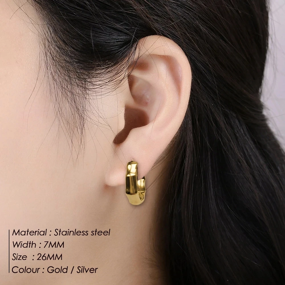 JUJIE 316 Stainless Steel Simple and Generous Bamboo Women's Earrings Earrings can be sold directly and wholesale