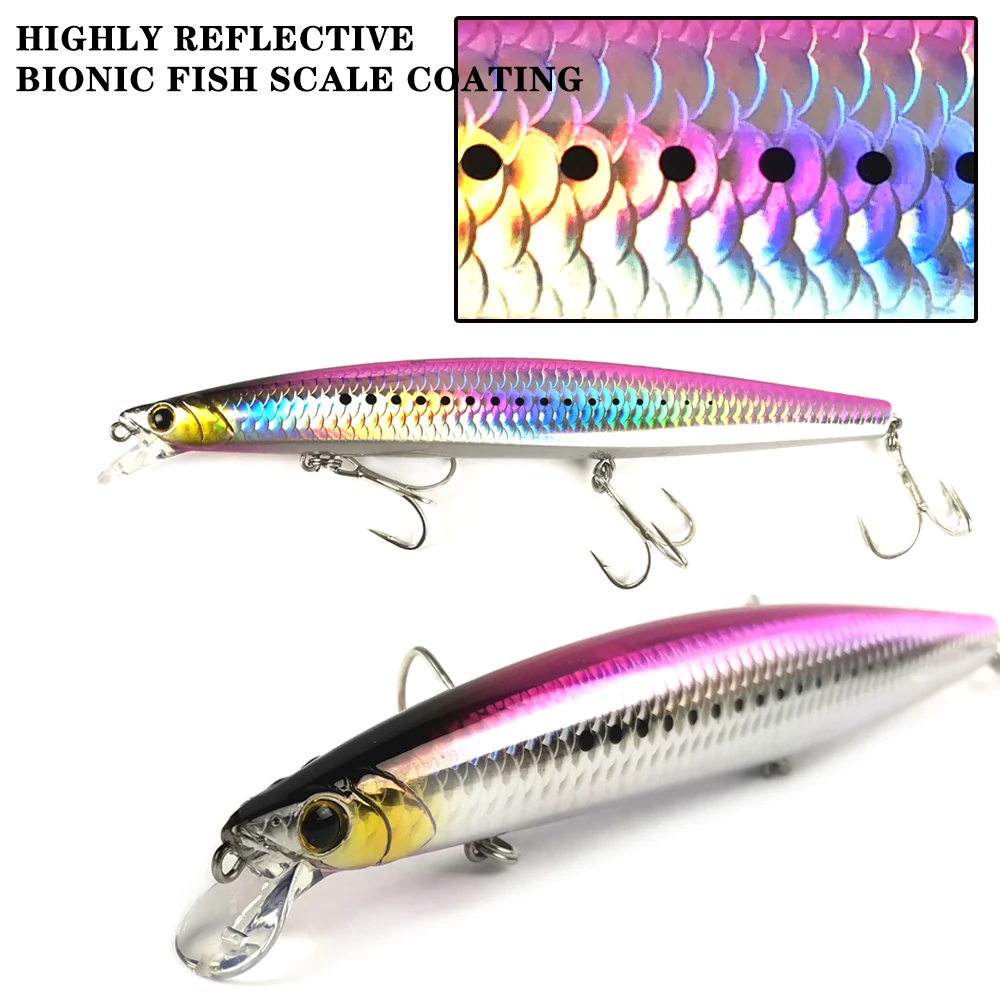 THETIME 32.5g 163mm Floating Minnow Lure AS163F Big Artificial Baits Saltwater Sea Bass Pike Fishing Accessories Free Shipping