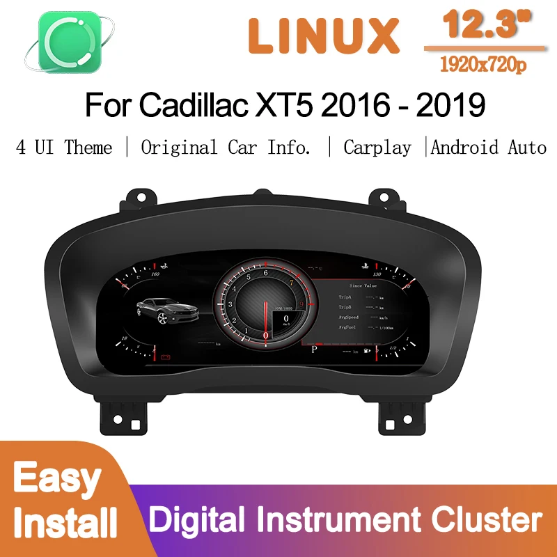 

12.3inch Lcd Instrument Cluster Screen, Suitable for 2016-2019 Cadillac Xt5 Car Digital Instrument Cluster