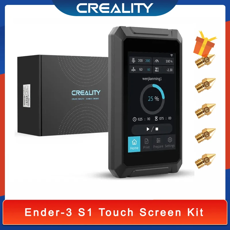 

Creality Ender-3 S1 Touch Screen HD Color LCD Display Screen 3D Printing Engraving 2-in-1 Responsive Screen Kit for 3D Printers