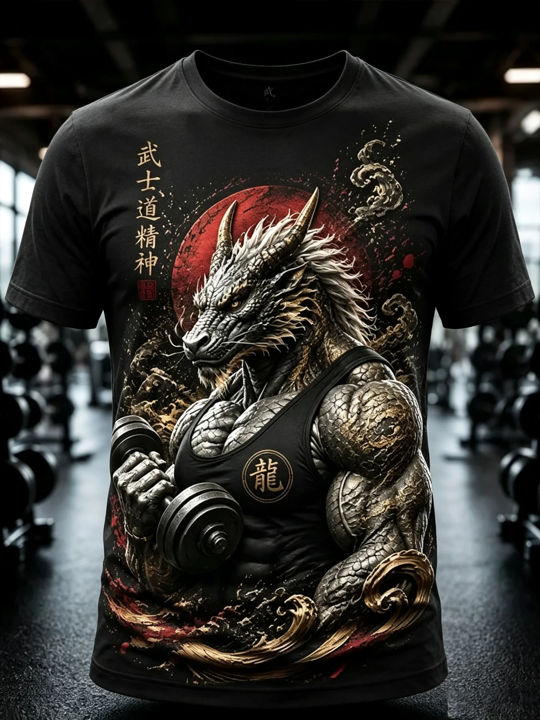 Tiger Forcefully Pulls Dumbbell Graphic T-shirts 3D Fitness Animal Print Short Sleeve t shirts Fashion Men Women Gym Sports Tops
