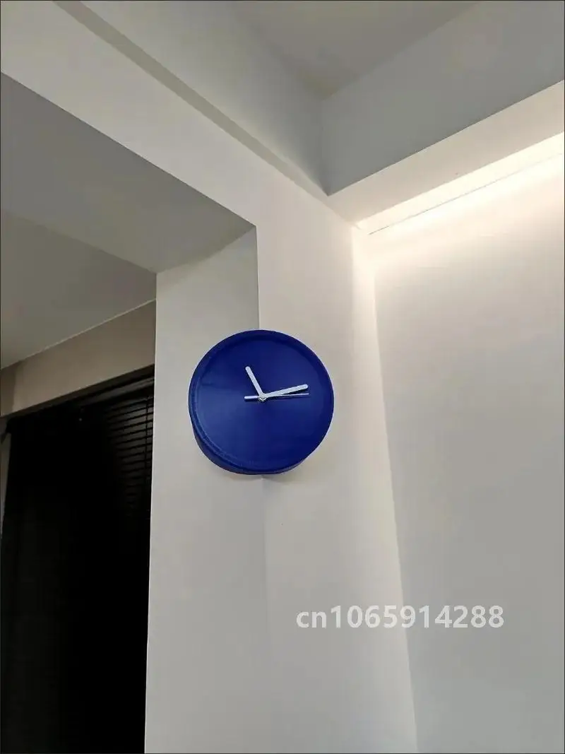 8 Inch Corner Wall Clocks Minimalist Wall Art Clock Bedroom Mechanism Silent Watches Living Room Luxury Desktop Watch Home Decor