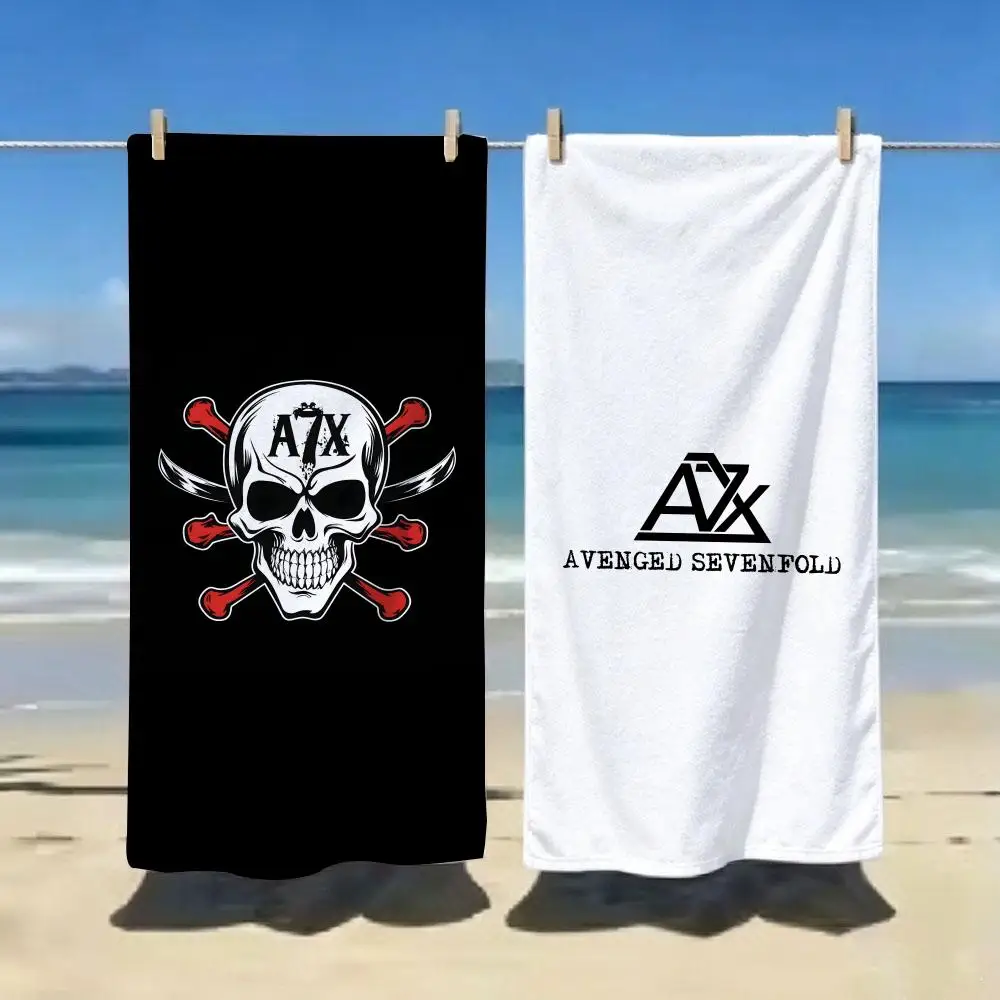 Rock Bands LOGO Avenged Sevenfold A7X Towel ultra-fine fiber quick drying absorbent bath towel, outdoor swimming sports towel