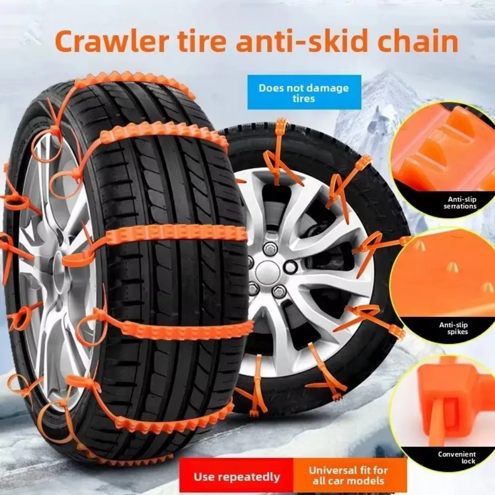 20/40PCS Anti-Skid Snow Chains for Car Motorcycles Winter and Bad Terrain Wheels Anti-slip Emergency Universal Lockout Artifact