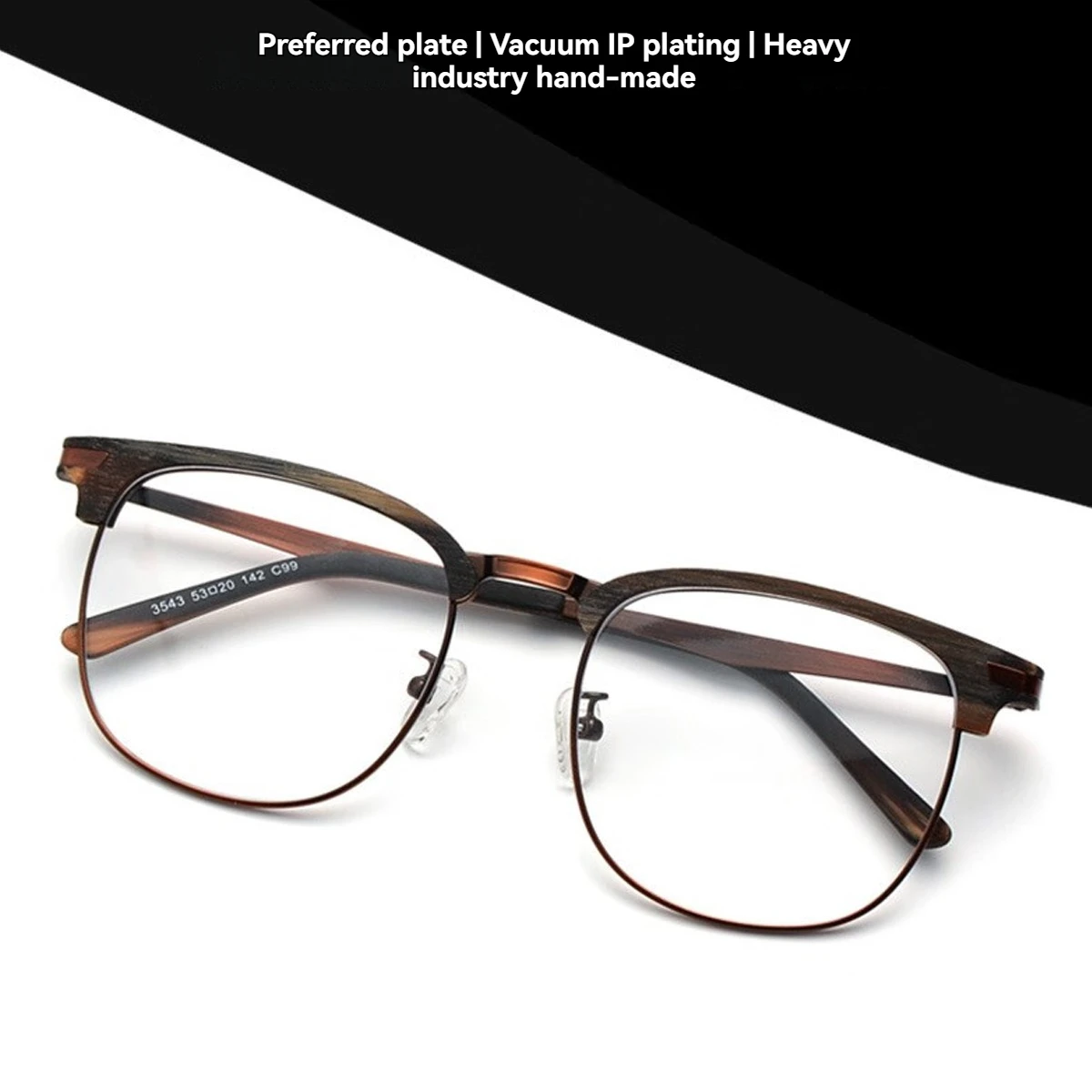 

FYTOO оправа для очков ручной работы 16 г с вакуумным IP-покрытием, 4 цвета, модные очки унисекс для повседневного офиса 3543