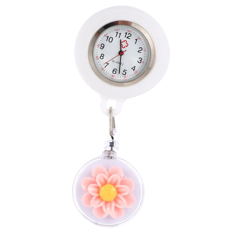 

Pattern Silicone Nurse Fashion Medical Lapel Pocket Retractable Portable Badge Watches For Women Retractable