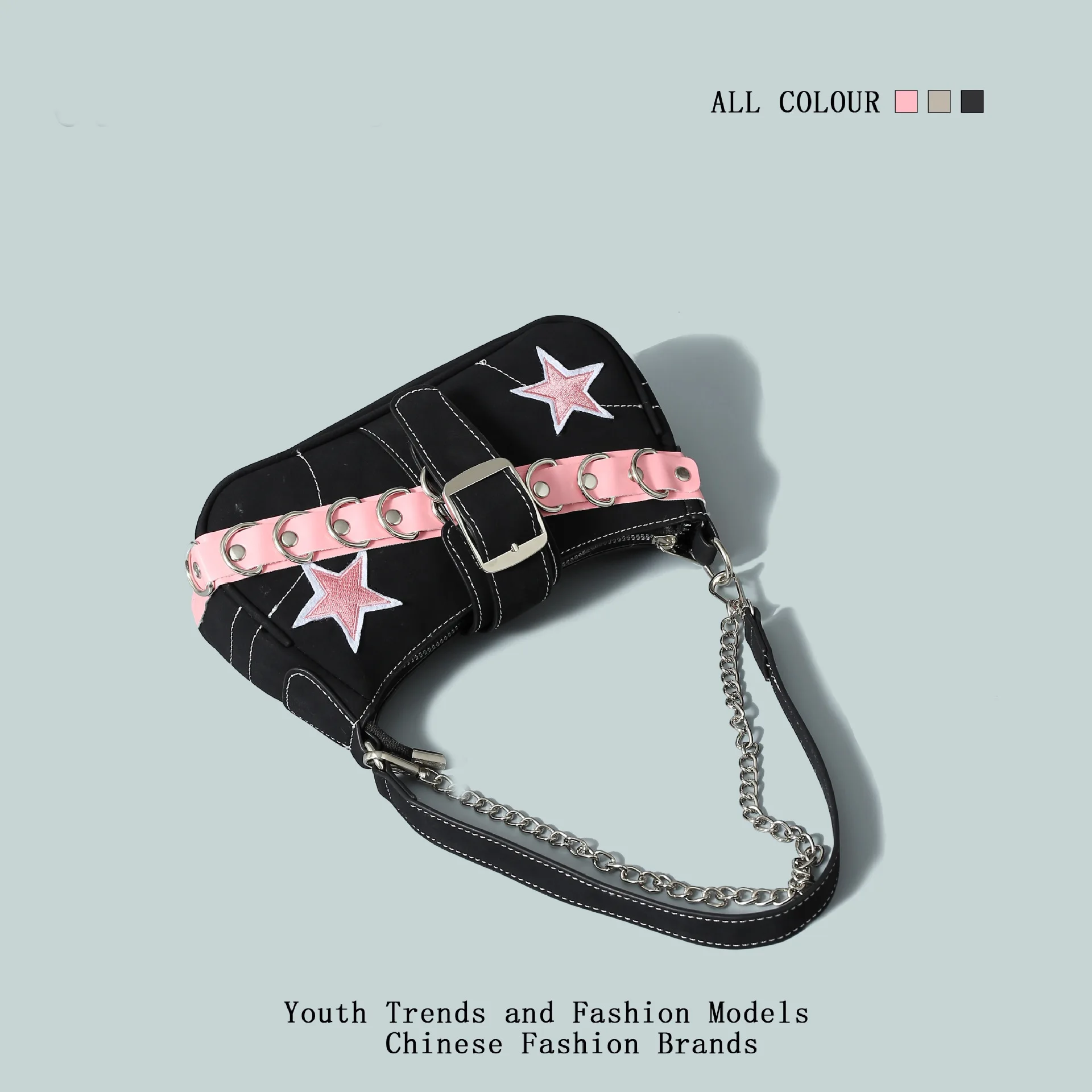 حقيبة يد ممتازة بطباعة نجوم حلوة وحارة Y2K من بيري فورست - حقيبة كتف عصرية تحت الإبط للنساء #3