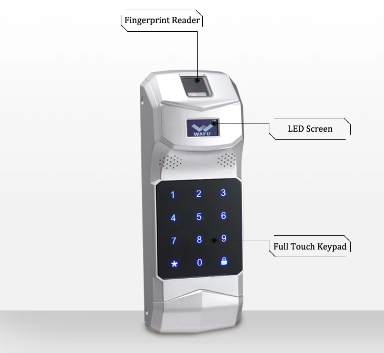 Imagem -05 - Wafu Teclado de Impressão Digital sem Fio Teclado Inteligente 433mhz para Porta Invisível com Trava de Óculos