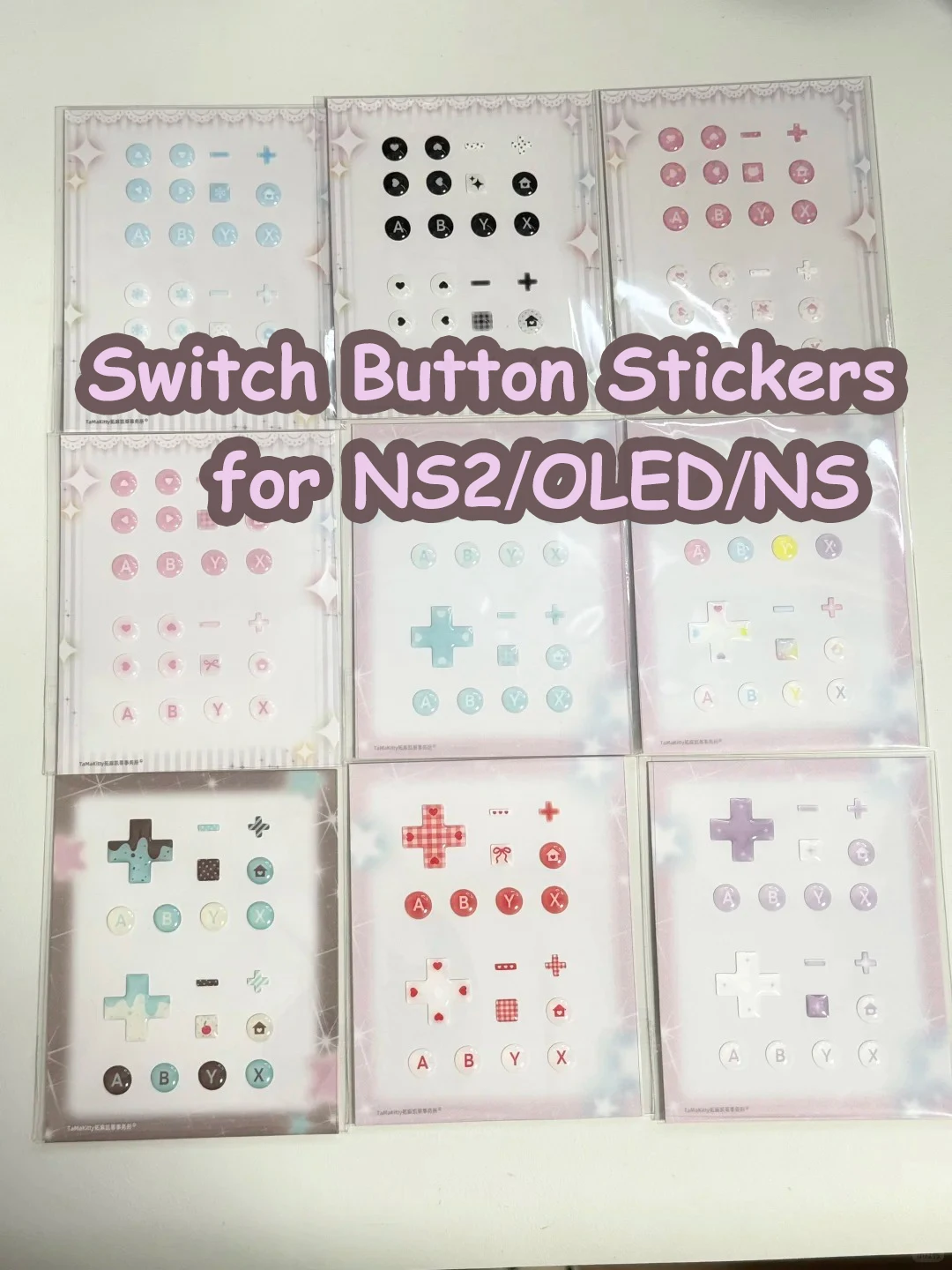 Kawaii Button Stickers for Nintendo Switch 2 OLED NS Joy-Con Controllers ABXY Buttons D-Pad Home Button Decorative Stickers