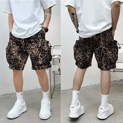 Classic Colorful Leopard Shorts Men Summer Beach Short Pants Hawaii Beach Swimming Pants Swim Trunks Cool Ice Shorts