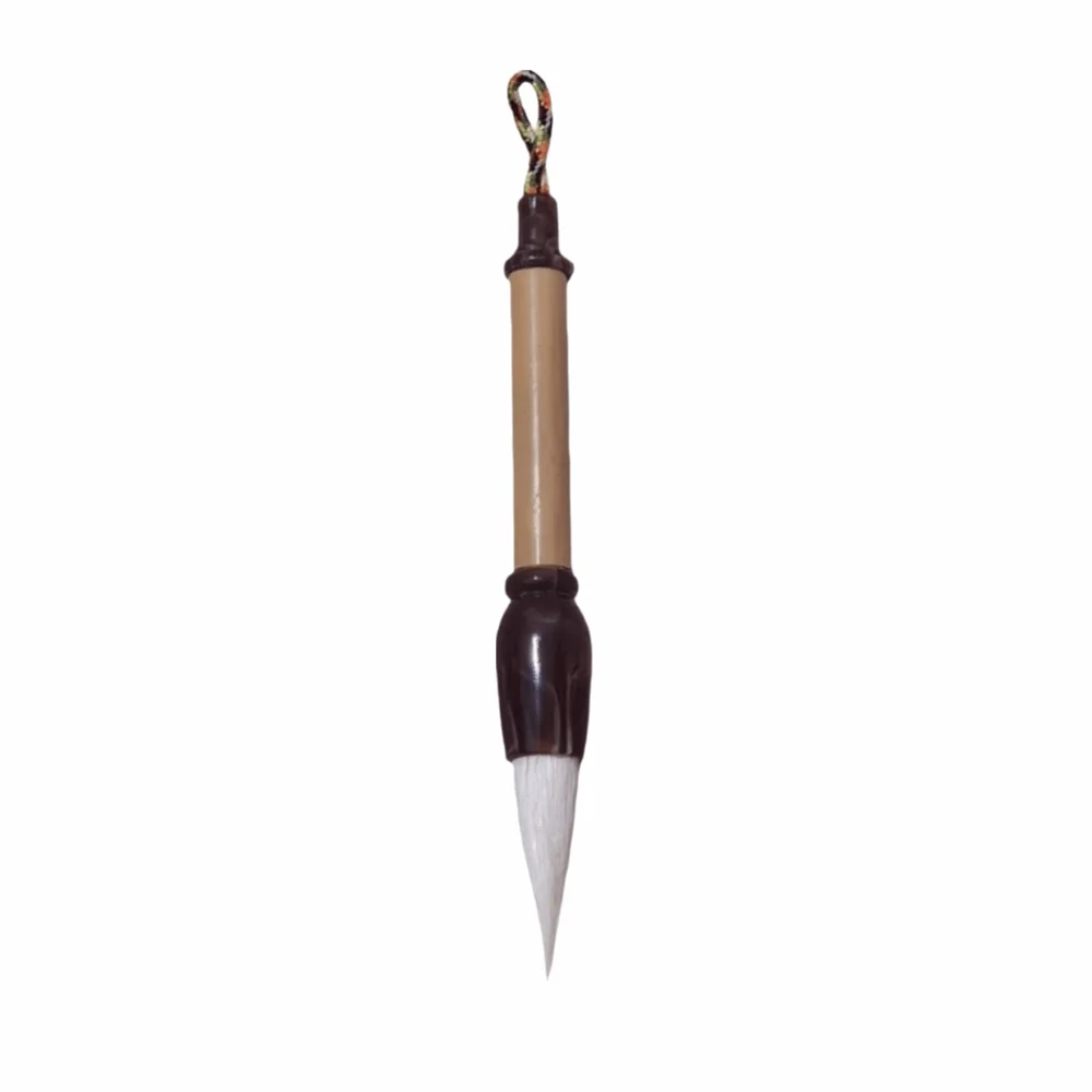 Portable Mini Chinese Calligraphy Brush 9cm Size Bamboo Handle Pocket Size Writing Brush Beginner-Friendly Reusable
