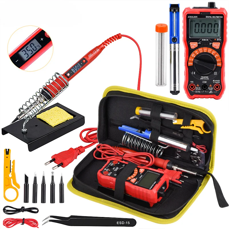 For JCD 908S-DM01 80W Soldering Iron Kit Soldering Iron Tool  Soldering Kits with Multimeter