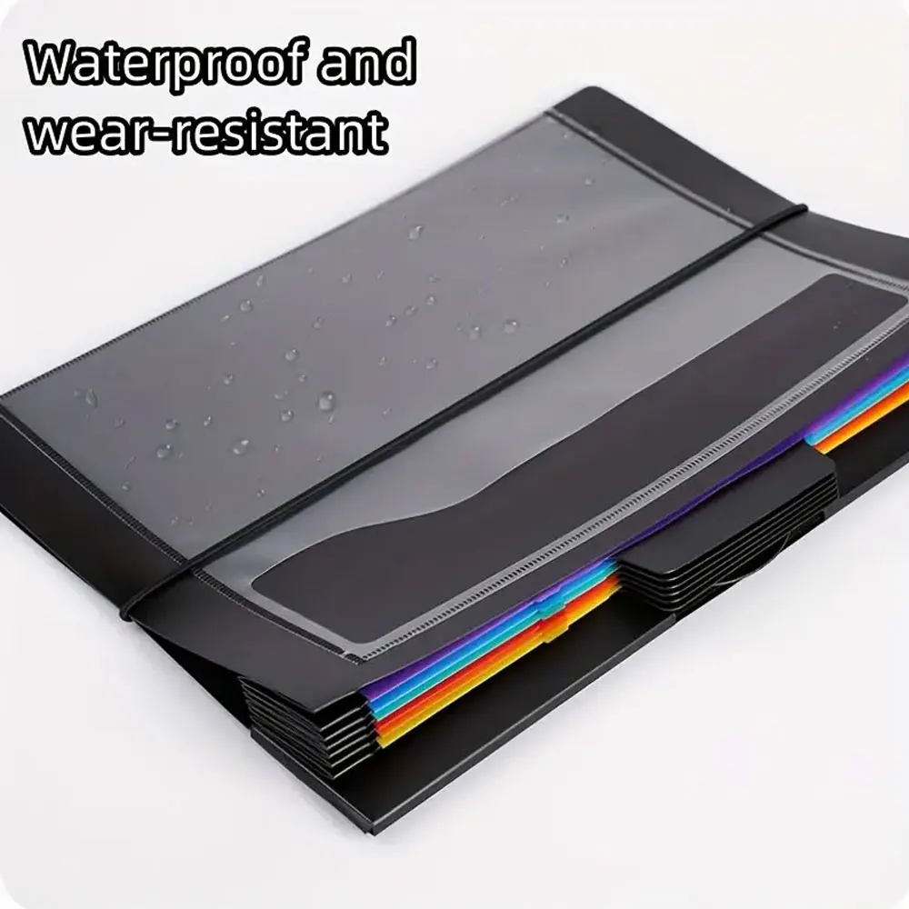 6-pocket hanging folder Multi-color hanging file organizer Multi-layer classification test paper organization folder