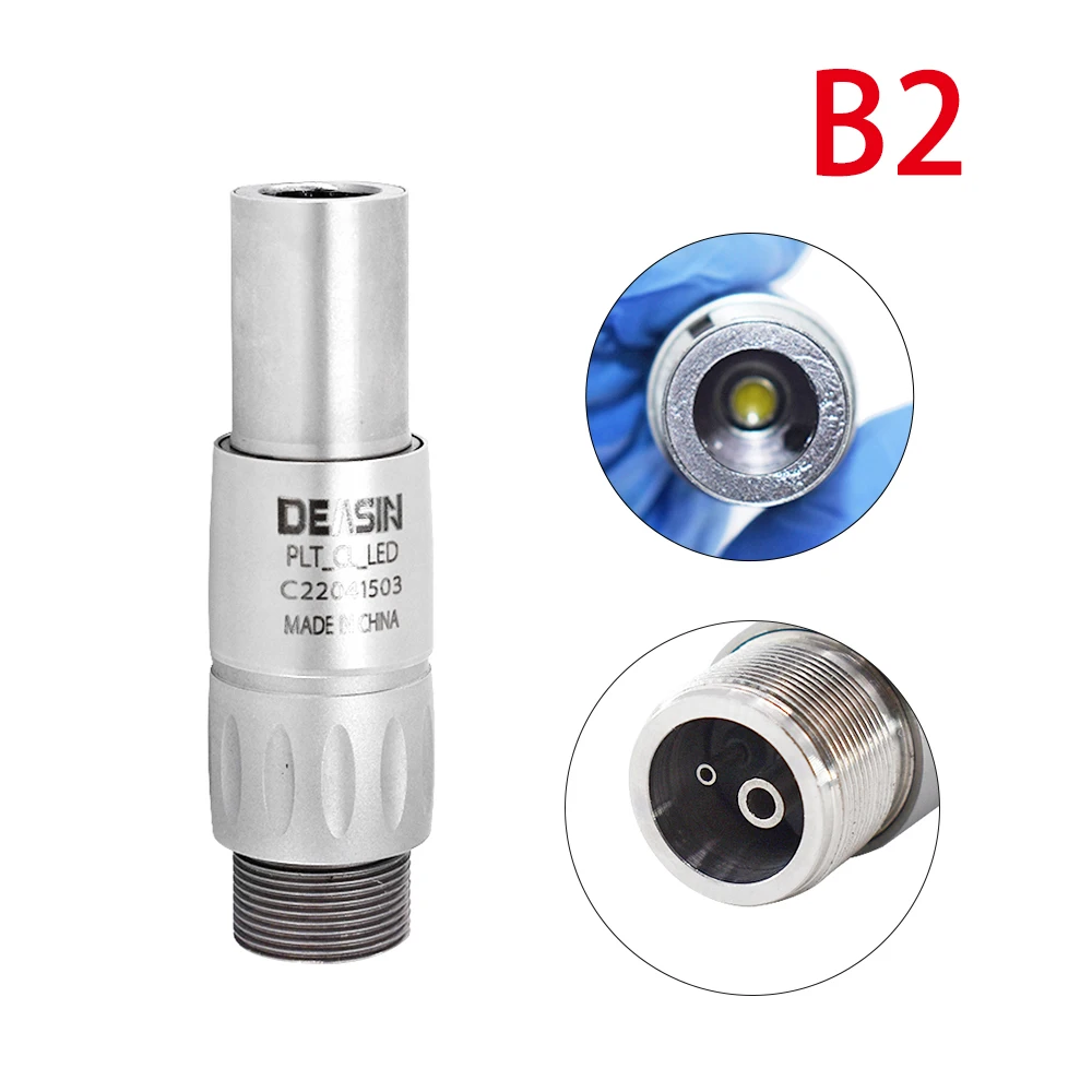 Deasin Dental NSK PTL LED Light Couplers Connector Quick Coupling For NSK Fiber High Speed Air Turbine Handpiece 2/4/6Holes image 3