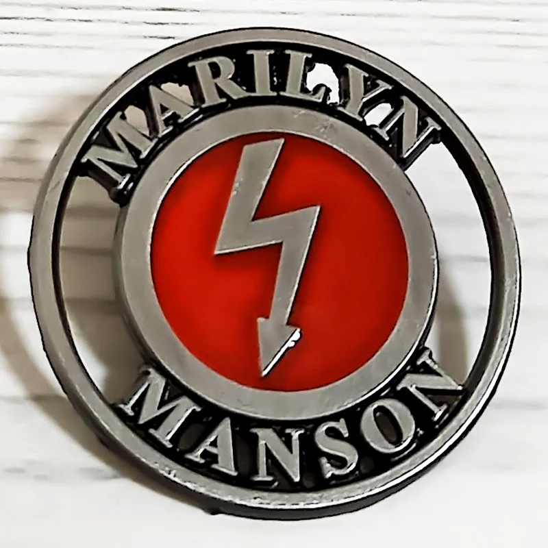 Marilyn and The Manson Pin Rock Music Sign Periphery Enamel Brooch Lapel Badge for Music Fans Friends Gift