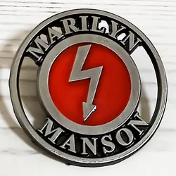 Marilyn and The Manson Pin Rock Music Sign Periphery Enamel Brooch Lapel Badge for Music Fans Friends Gift