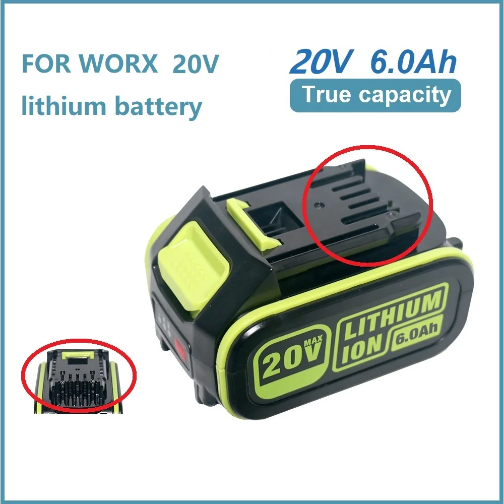 PRO WORX 20V 3Ah 6Ah 5Ah lithiová baterie PRO WORX 18V 20V WA3016 WA3023 WA3054 WA3027 WA3406 WU279 WU294 WU362 WU388 WU629 WU808 - náhled 2