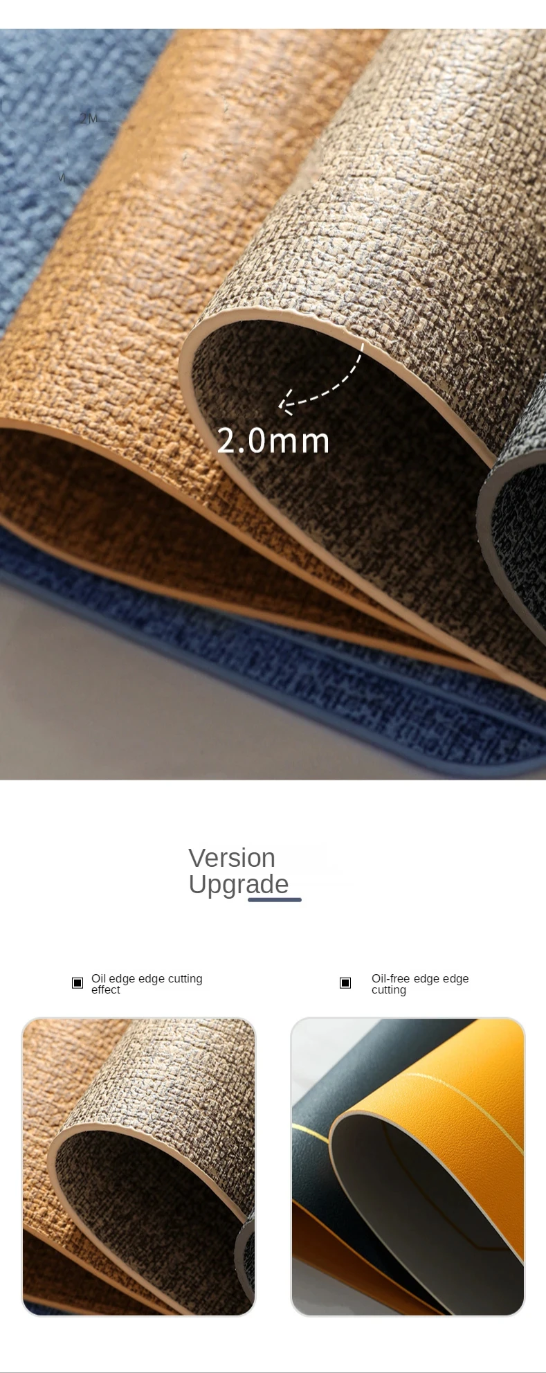 Doppelseitiges Tischset mit PU-Leinwandstruktur, wasserdicht, hitzebeständig, 43 x 30 cm, rutschfeste Esstischmatte, waschbar für den Heim- und Hotelgebrauch – Detail 6