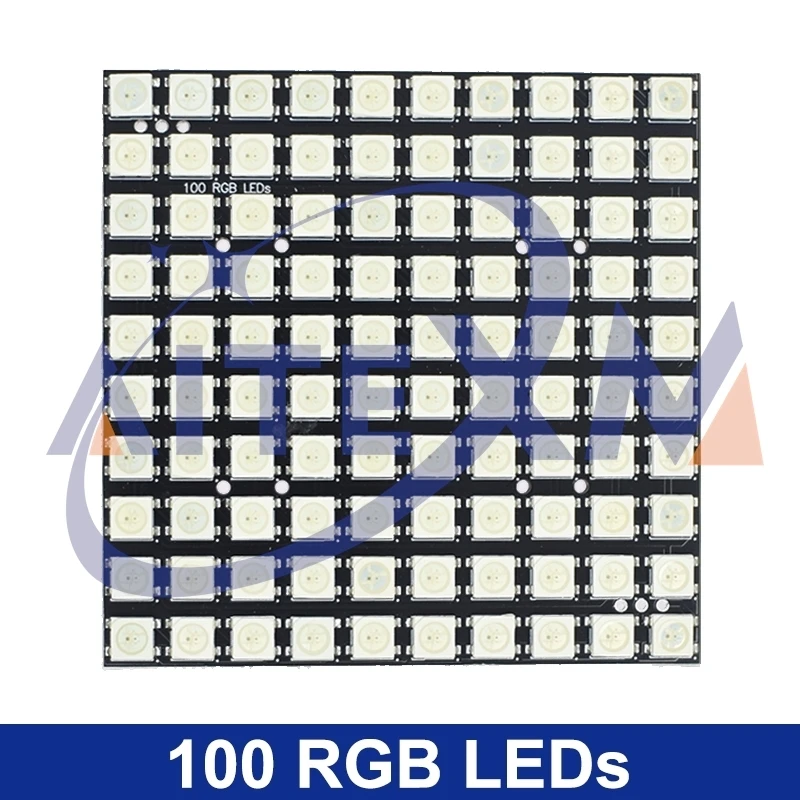Ws2812 módulo 5050 rgb 4x4 8x8 16x16 4/16/25/36/40/64/81/100/256 led matriz embutida lâmpada colorida de condução para arduino