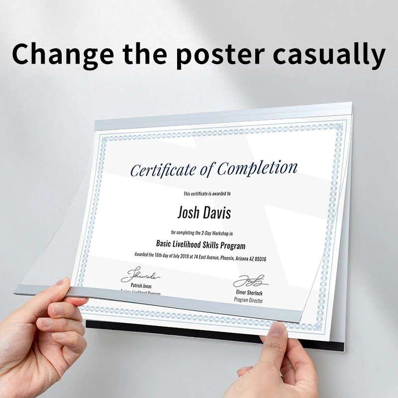 Acrylic Certificate Cover Wall Photo Frame Poster Display Brand New Protective Cover Three-In-One A4 Transparent Display Board