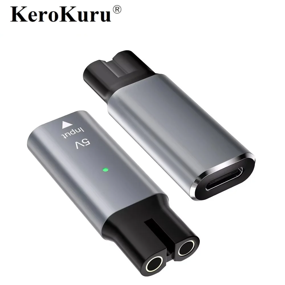 Kerokuru 5V Type-C Shaver Adapter Charger Converter Fit for Philips Norelco OneBlade QP2724 QP2834 QP1424 QP1924 QP4631 Shaver
