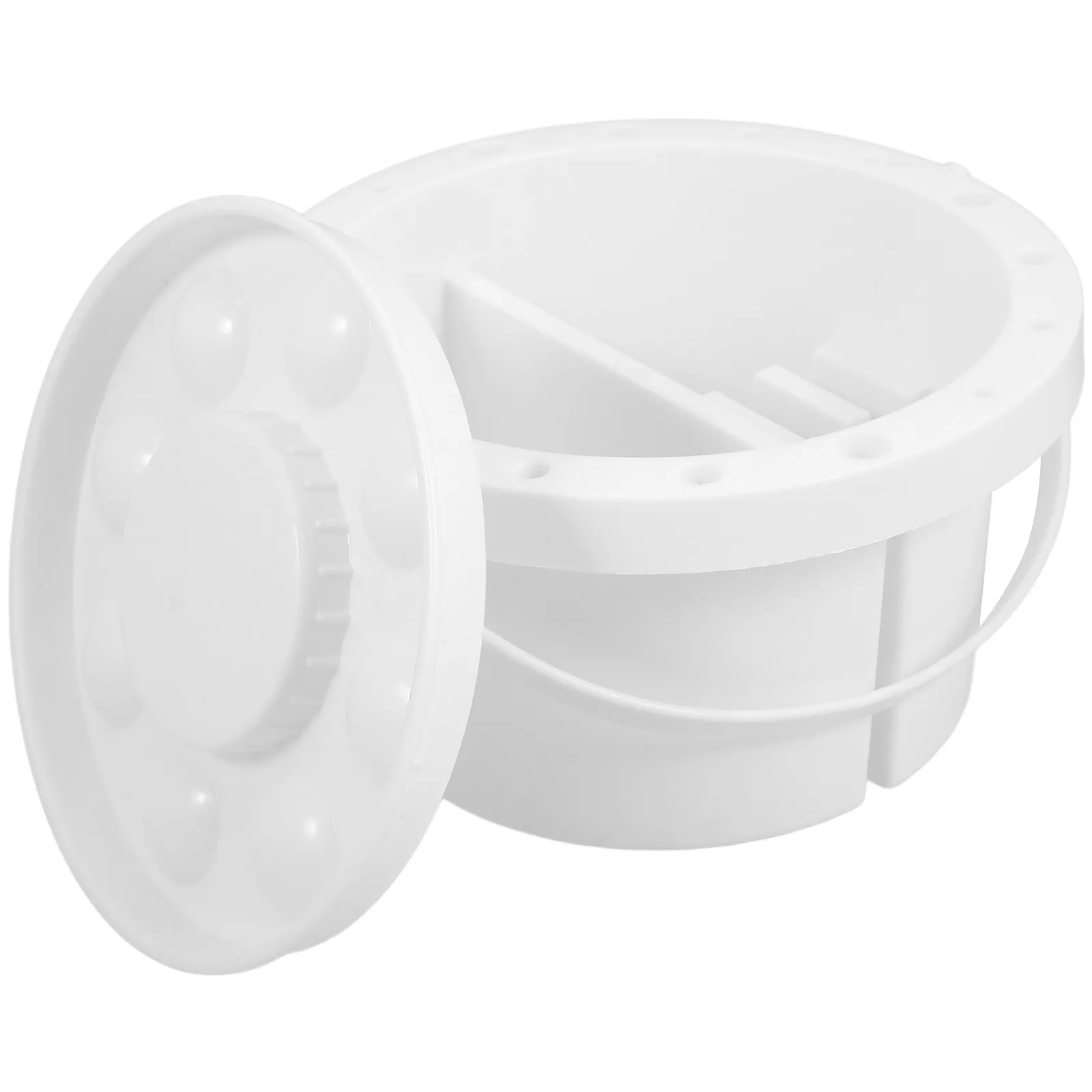 

2Pcs Portable Brush Washer Palette Combo Round Design Brush Cleaning Cup for Watercolor Acrylic Oil Painting Tools Artist
