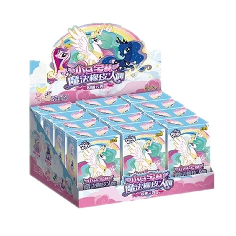 KAYOU My Little Pony:Friendship is Magic Card Rubber Doll Model Rare Cartoon Cards Figure Anime Game Hobby Gifts Toys Box