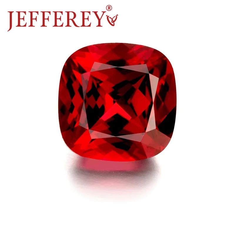 

8A Natural Ruby Loose Stone Red Colour Cushion Cut 5X5mm-10x10mm Lab Grown Gemstone Jewelry Marking Wholesale