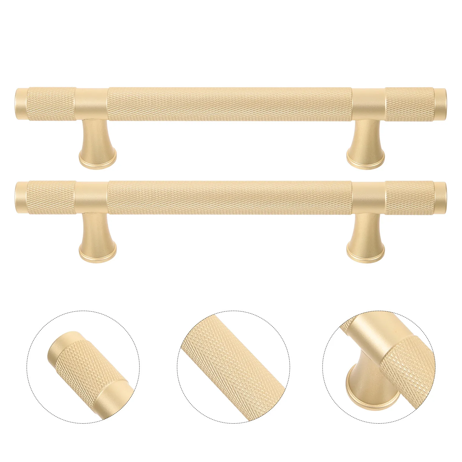 2Pcs Cabinet Door Handles Sturdy Metal Grip Easy Install for Wardrobe Drawer Cupboard Furniture Pull Barrel Cabinet Handles