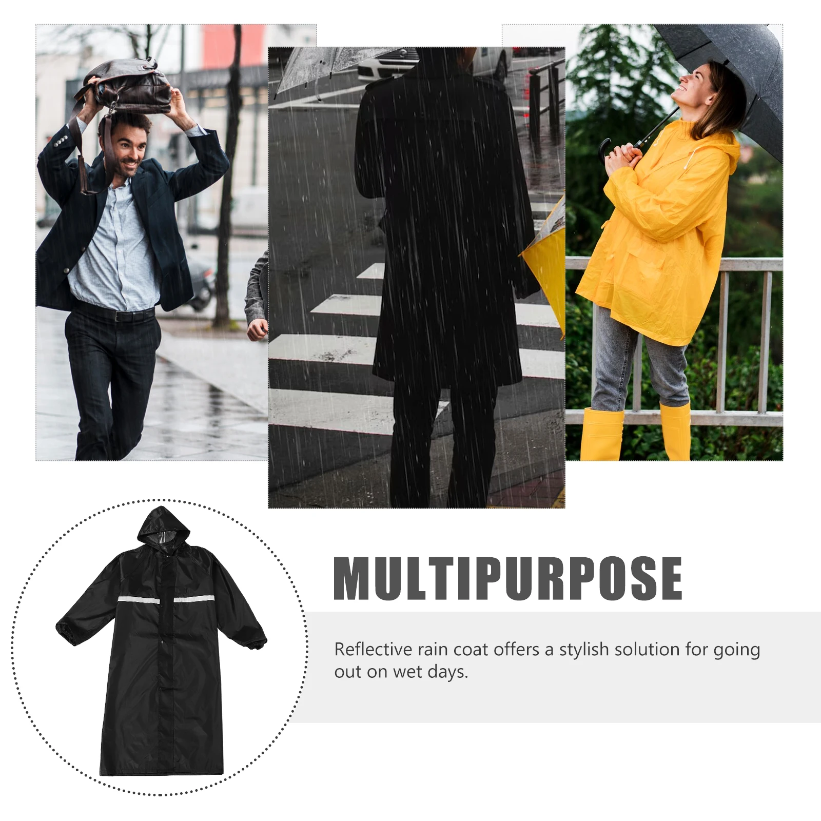 

Reflective Raincoat Windbreaker Jacket Labor Insurance Eaincoat Rainwear Suit Waterproof