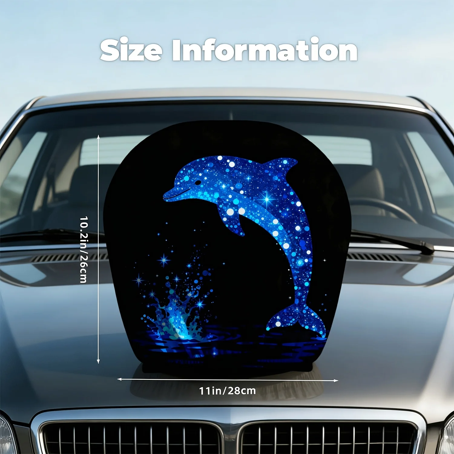 Starry Sky Dolphin Leaping Headrest Covers, Seat Protection Car Headrest Covers, Durable & Stylish Accessories