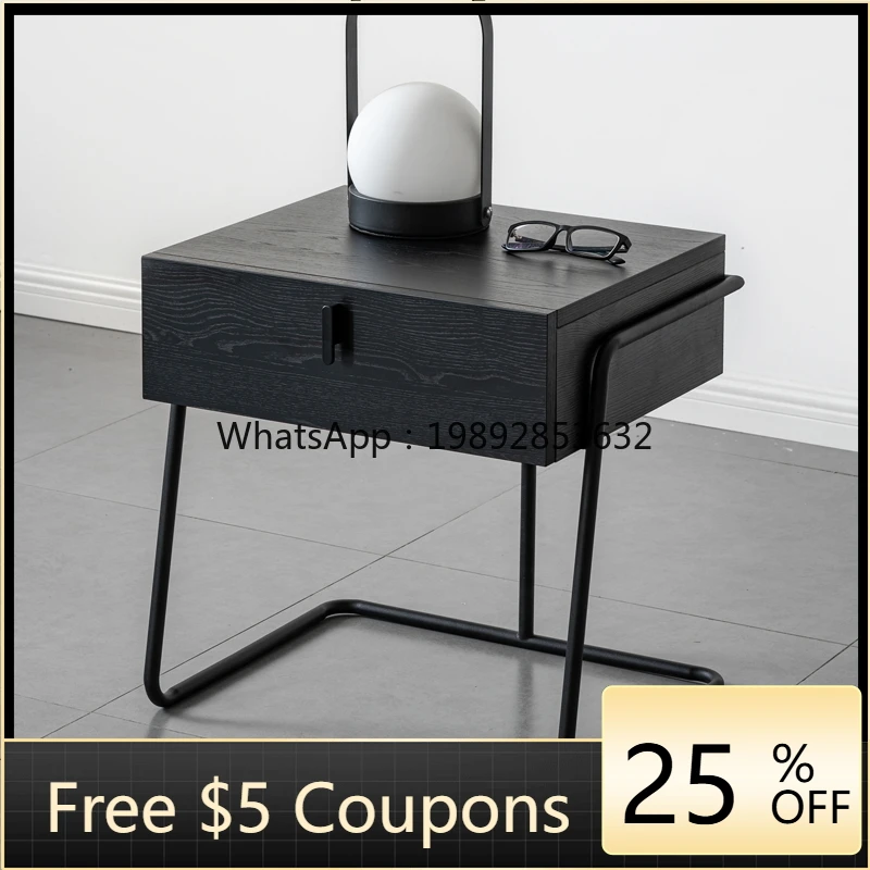 ตู้ข้างเตียงเหล็กสไตล์มินิมอลอิตาลี LYY ตู้เก็บของข้างเตียงแบบโมเดิร์นเรียบง่ายสำหรับห้องนอน