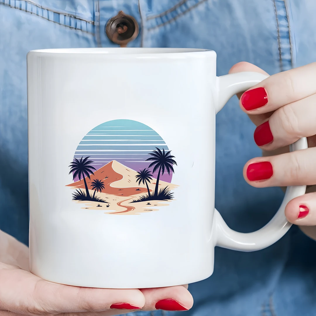 

Desert Chic Cartoon Mug 11OZ Kids Cold & Hot Beverage Cup Christmas Family Office Gift