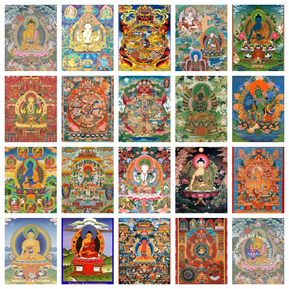 Buddhist Bodhisattva Buddha AB Diamond Painting Kit Square Round Diamond 5D DIY Mosaic Handmade Art Exquisite Gift Home Decor