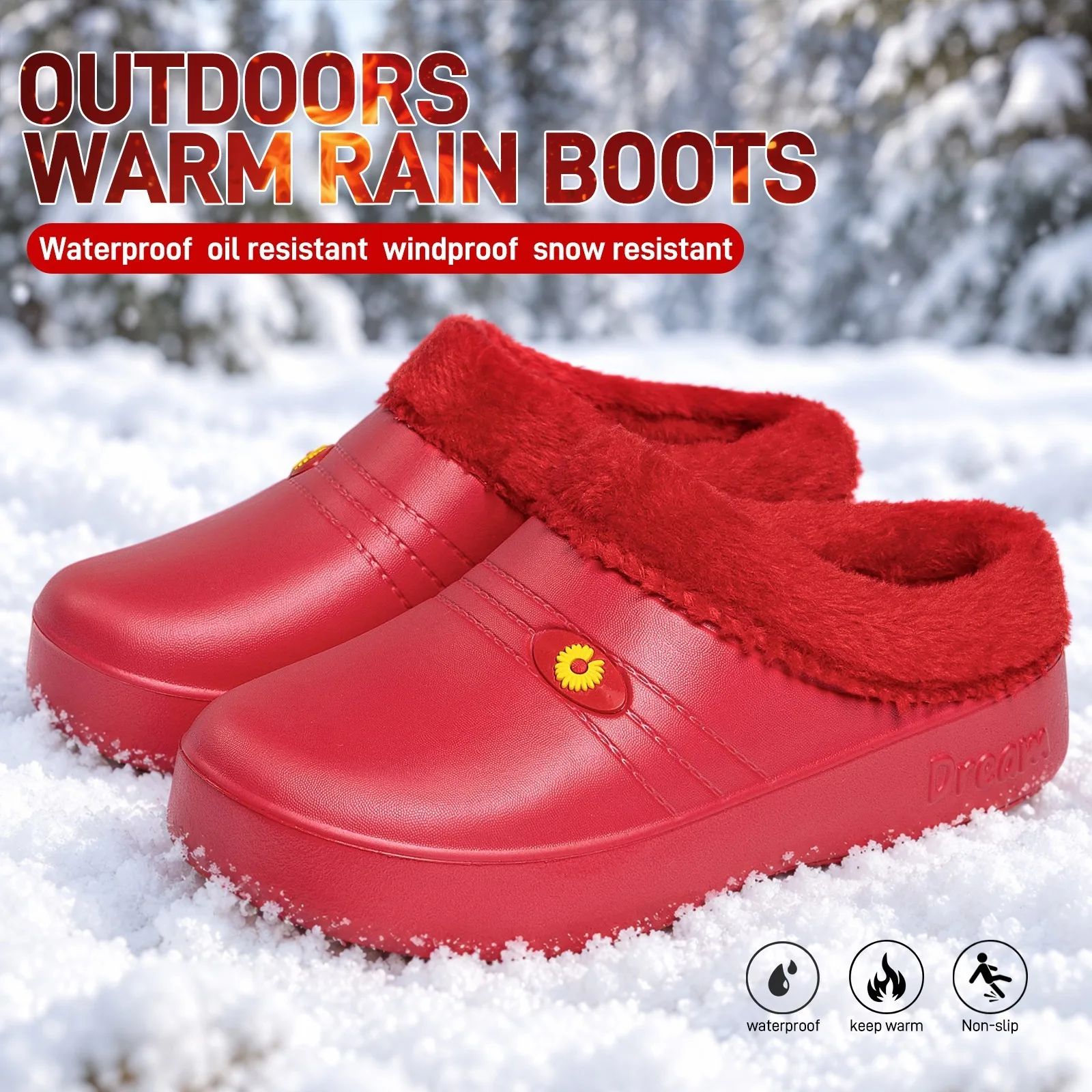 Baumwollschuhe für Damen im Winter, mit dicker Samtoptik und warmer Lederoberfläche, können mit einer dicken Sohle und leichtem Baumwollfutter getragen werden. – Detail 2