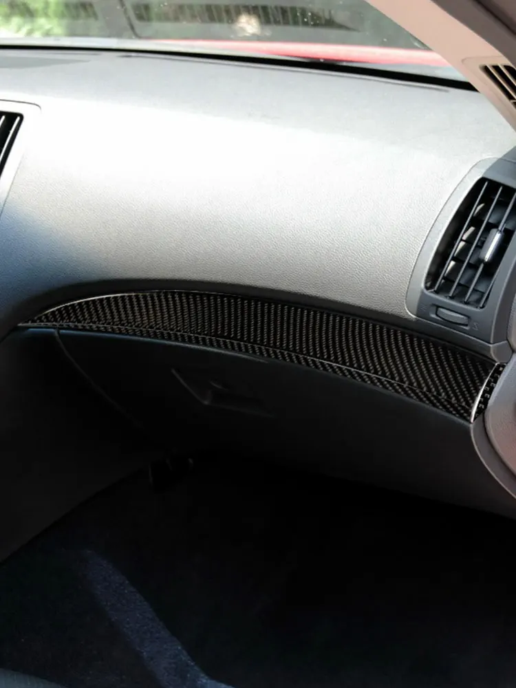 For Infiniti G35 2007 2008 G37 2008-2013 G25 2011 2012 Q60 2014 2015 3pcs Car Soft Carbon Fiber Dashboard Panel Frame Cover Trim