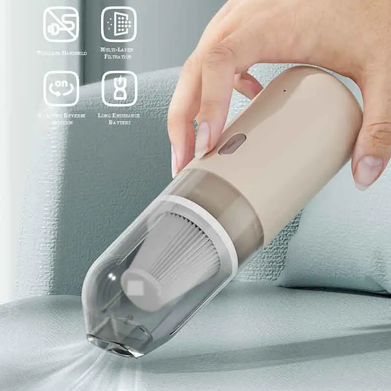 Handheld Vacuum Cordless Small Cordless Pet Hair Eraser Powerful Suction Home And Car Vacuum USB Charging Hand Pump For Home Car