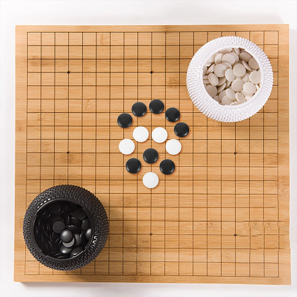 

200pcs Go Pieces Small Craft Chess Stones Resin Material Smooth Surface Home Use Accessories Set Board
