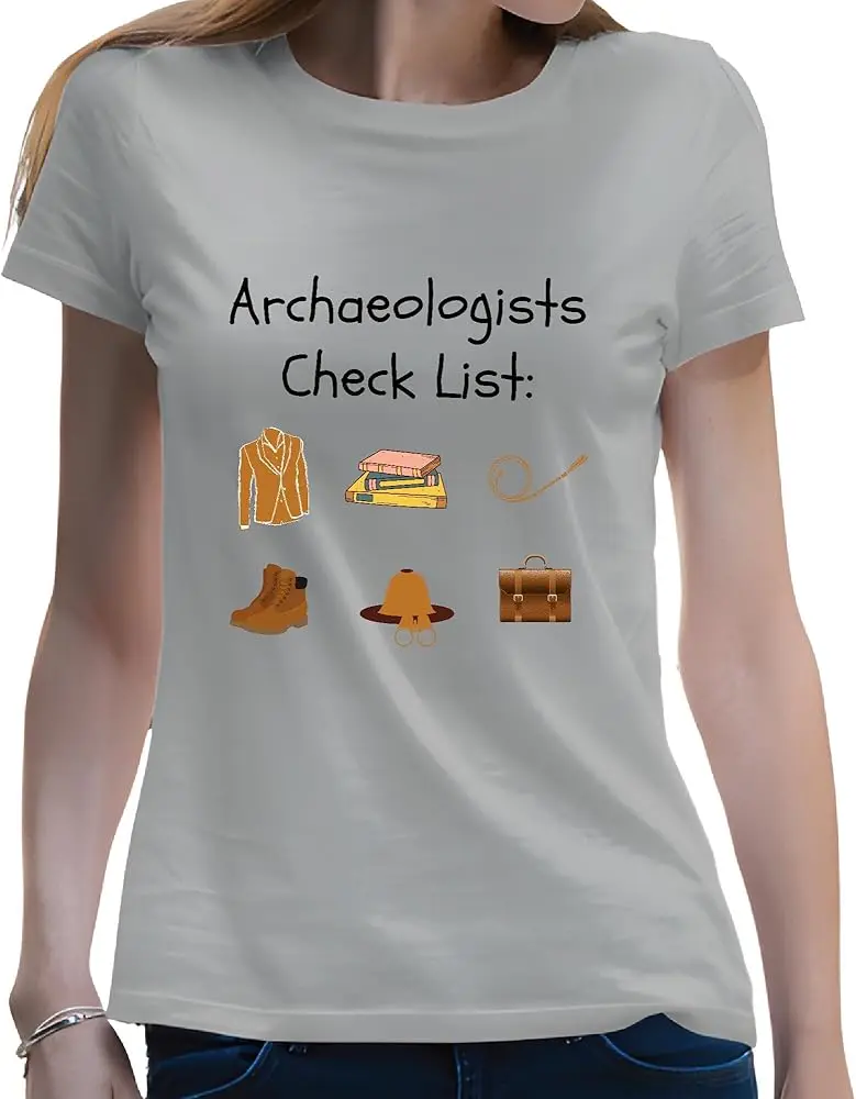 Archaeology Anthropologists GiftHumorous Checklist for Archaeologists  High Quality 100%Cotton Short Sleeve