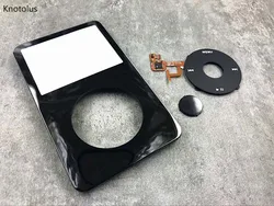 black plastic front faceplate housing case cover +black clickwheel black center button for iPod 5th video 30gb 60gb 80gb U2