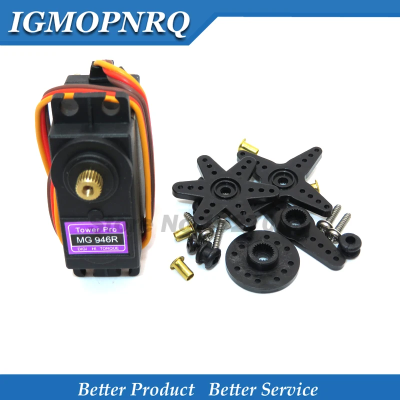 1PCS MG946R upgrade  Metal Gear Torque Servo For Boat CAR 13KG Torque Metal Servo MG946 Upgraded MG945 fast