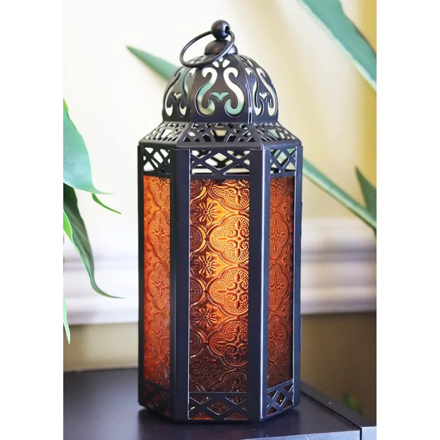 Lampada portacandele decorativa con lanterna a candela marocchina da 6 pezzi per tavolo o sospensione Decorazioni per la casa per interni Patio esterno o portico Matrimonio