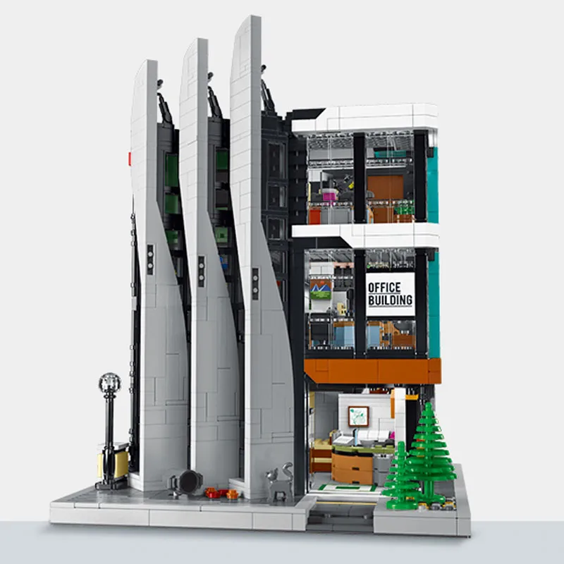 MOC-129253 الإبداعية مكتب "باس على الأعلى" وحدات مدينة العمارة اللبنات نموذج عرض الشارع الطوب مجموعة لعبة طفل هدية #5